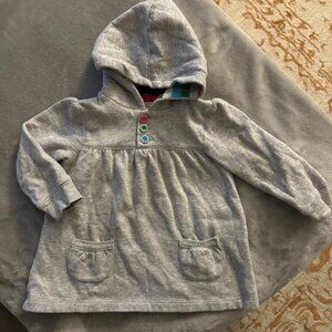 Carter's EUC Gray Pullover Hoodie w/ Side Pockets and Colorful Accents Sz 18 mos